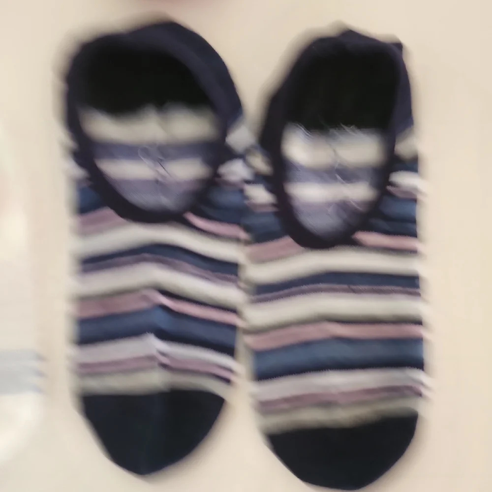 UNBRANDED Striped Ankle Socks Set Of 3 Multicolor & No Show Socks Set Of 3